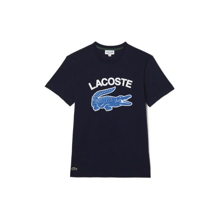 LACOSTE FW22 T Shirt Men's Marine Blue TH9681-166