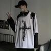 Футболка в готическом стиле, 2022, Mall Goth Tops, футболка большого размера в стиле панк с длинными рукавами, японская уличная мода, корейский стиль