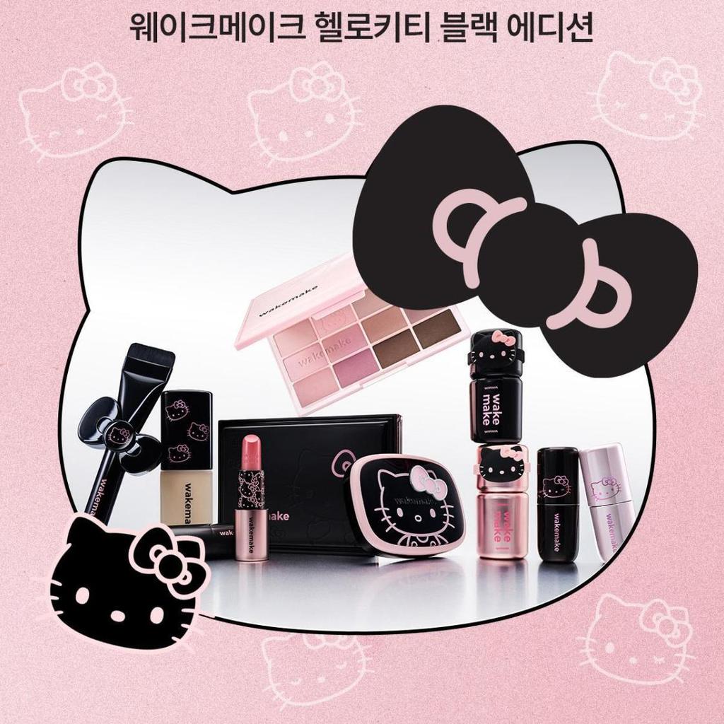 [Hello Kitty Black Edition] WAKEMAKE Natural Hard Brow Pencil #03 Natural Brown (1+1 Set)