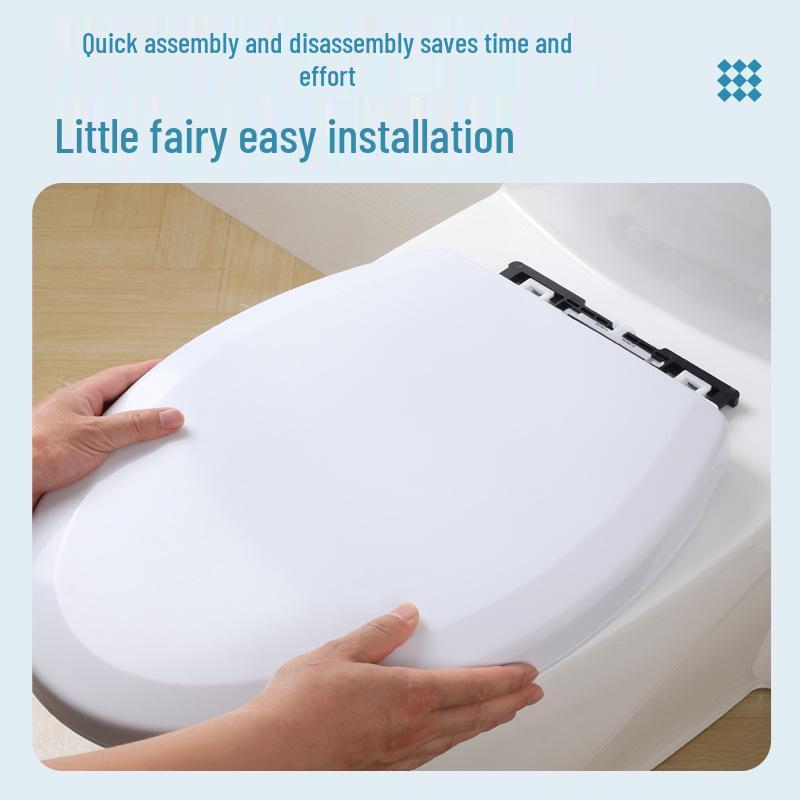 Утолщенная универсальная крышка для унитаза с замедленным закрыванием U/V-образной формы