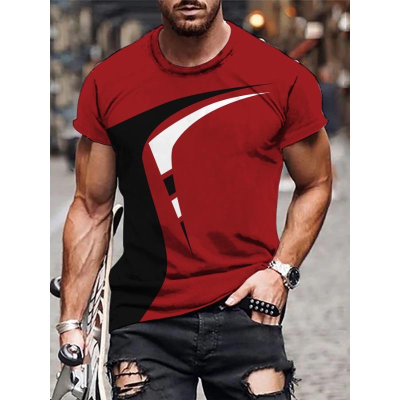 Short Sleeved Summer Spider Beast Digital Printed Fashionable T-shirt with Loose Fitting Head Round Neck Made of Milk Silk T-Shirts (men’s)