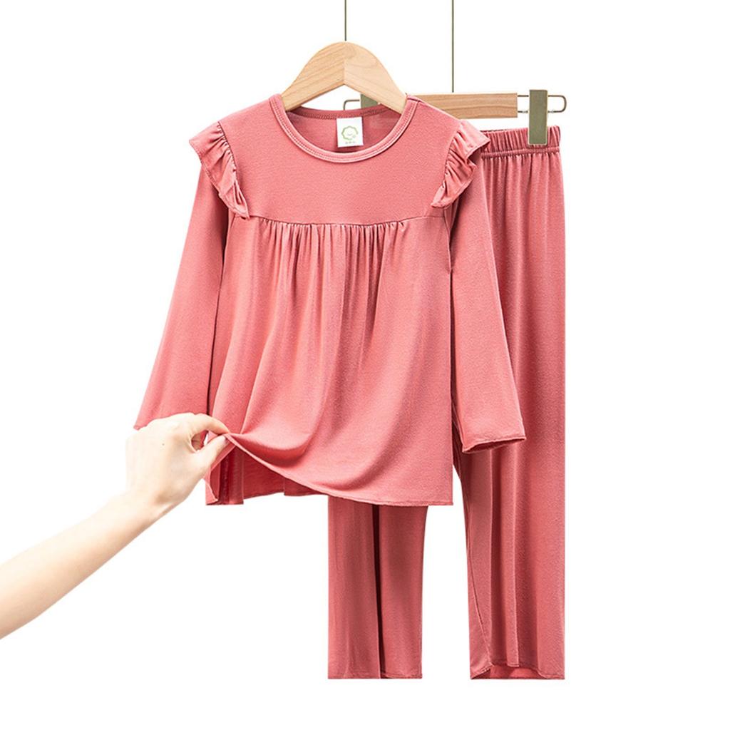 Пижамы для девочек с длинными рукавами Домашняя одежда Стиль «родитель-ребенок» Одежда с кондиционером