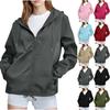 Women Solid Rain Jacket Outdoor Plus Waterproof Hooded Raincoat Windproof