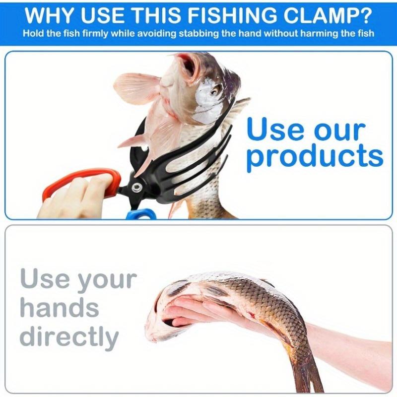 1 шт. Захват для рыбы Инструмент для захвата рыбы Металлические захваты для рыбы для рыбалки 3 когтя Захваты для рыбы Нескользящие рыболовные плоскогубцы Захват Контрольный зажим Коготь Рыболовные плоскогубцы