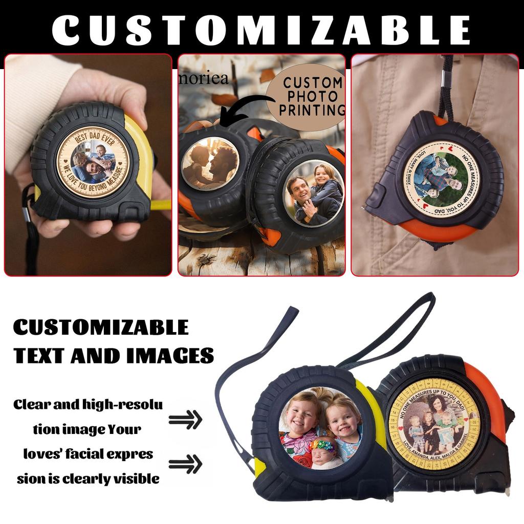 Персонализированная фоторулетка Индивидуальная фоторулетка с фотографией/текстом, 3 мВыдвижная измерительная лента Подарок для дедушки, мужа