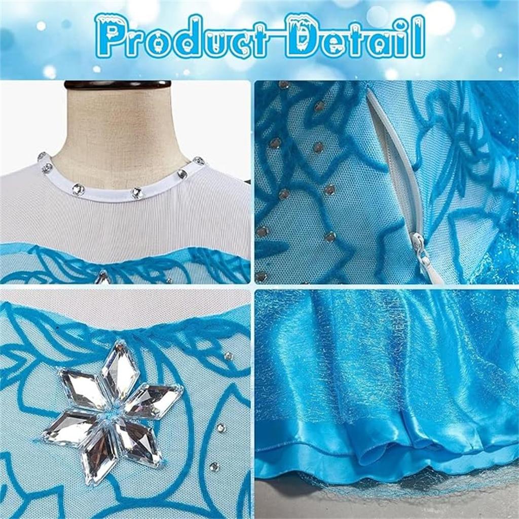 Платье принцессы, костюм для косплея, роскошный комплект аксессуаров, нарядное платье, милое цельное платье для девочек, детский костюм, платье принцессы для девочек, рождество, хэллоуин