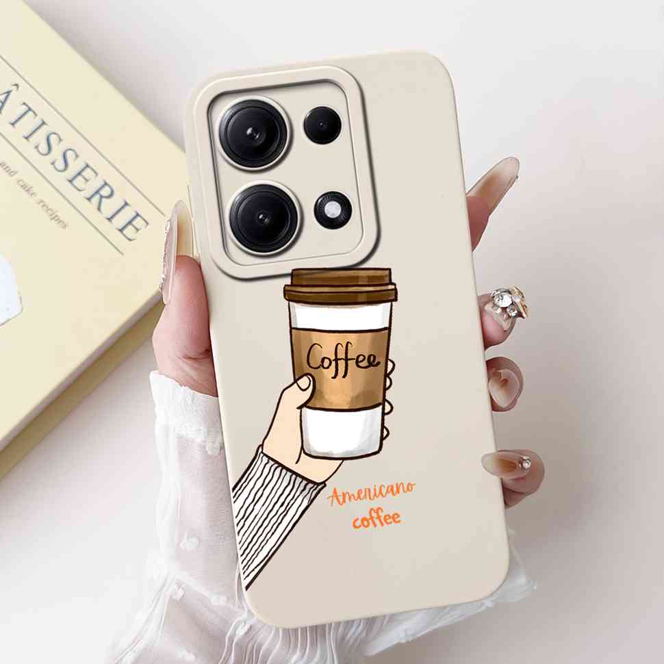 Простой силиконовый чехол для Redmi Note14s 4G Capa Милый панда кролик Ударопрочная задняя крышка для чехла телефона Xiaomi Redmi Note 14S