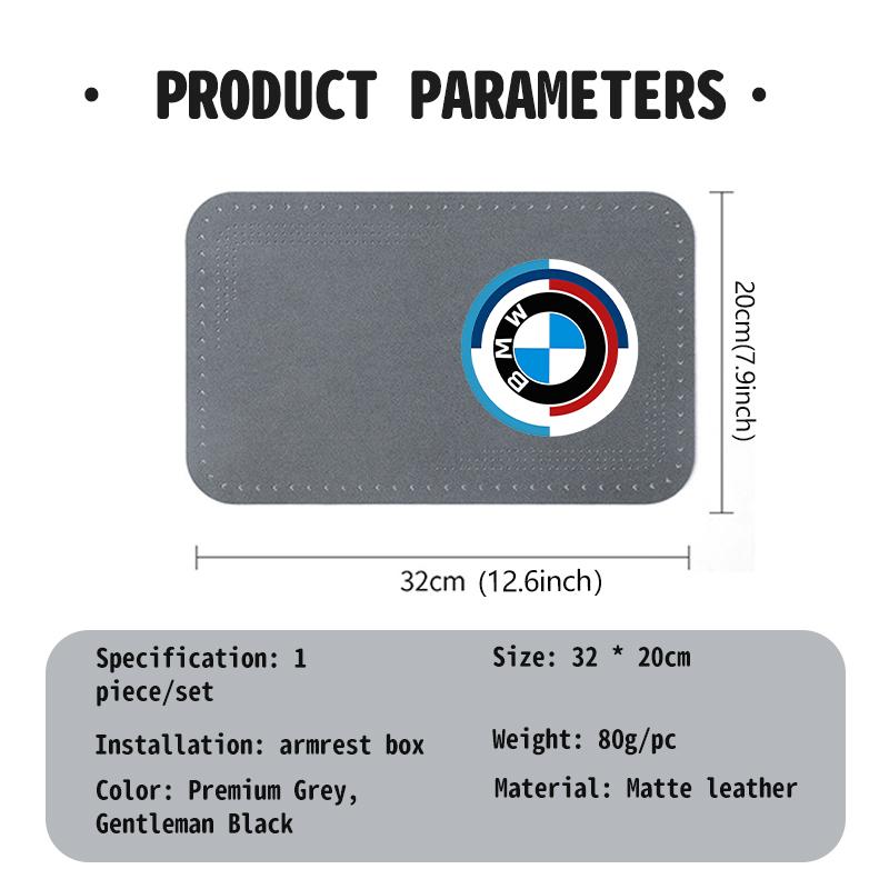 Car Seat Protection Center Console Armrest Mat Accessories For BMW X3 X5 M5 M3 E46 E90 E60 F10 E39 F30 E36 G30 E87 E70 CE6