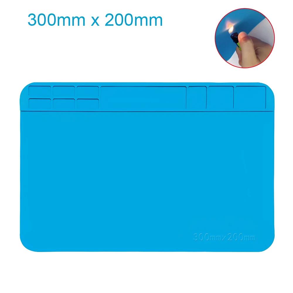 Силиконовый рабочий коврик, паяльная станция, коврик, термостойкий, 932°F, антистатический магнитный коврик для ремонта электронных телефонов, ноутбуков, часов