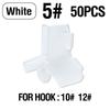 50Pcs/100Pcs Plastic Treble Hooks Protective Cover White/Yellow Fishhook Anti-Scratch Protective Cover Carp Fishing Accessories