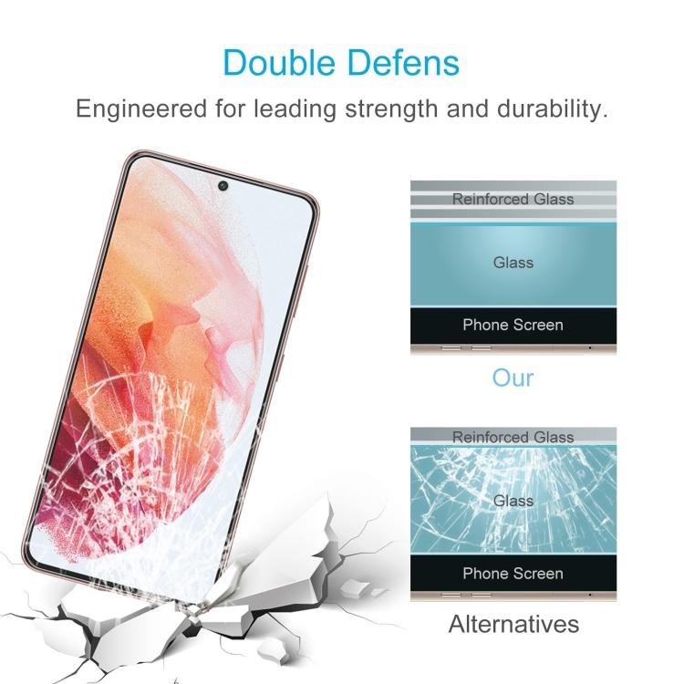 Закаленное стекло 0,26 мм 9H 2,5D для Samsung Galaxy S21 5G, разблокировка по отпечатку пальца не поддерживается