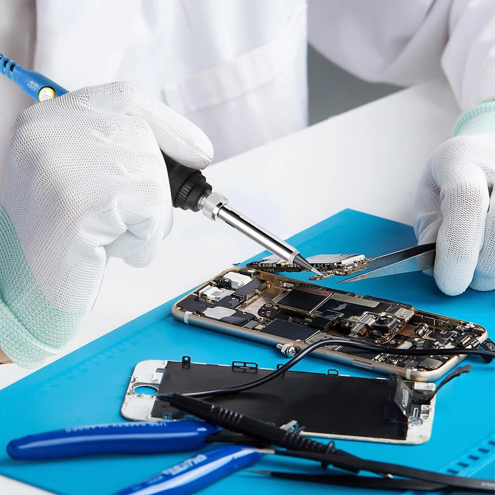 Комплект электропаяльника JCD 220 В 60 Вт с регулируемой температурой, сварочная паяльная станция, нагревательные карандаши, инструменты для ремонта