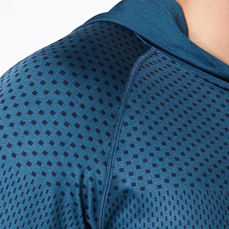 Spring Autumn Men's Training Clothes Track Field Running Sports T-shirts Quick Drying Clothes Fitness Clothes Long Sleeved Hooded Tops T-Shirts Men’s