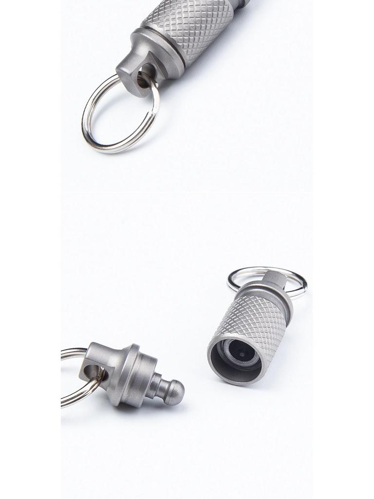 Унисекс титановый сплав вращающийся брелок с быстрой застежкой