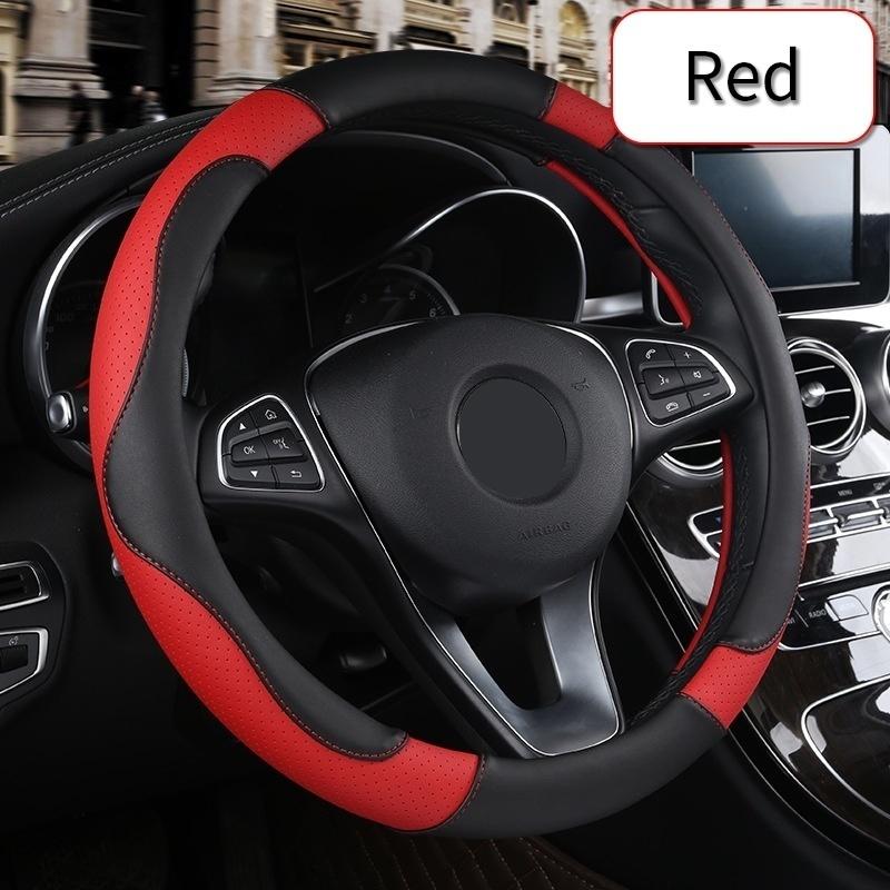 38 см/15 дюймов дышащий чехол на руль из искусственной кожи, аксессуары для рулевого колеса, чехол на руль автомобиля
