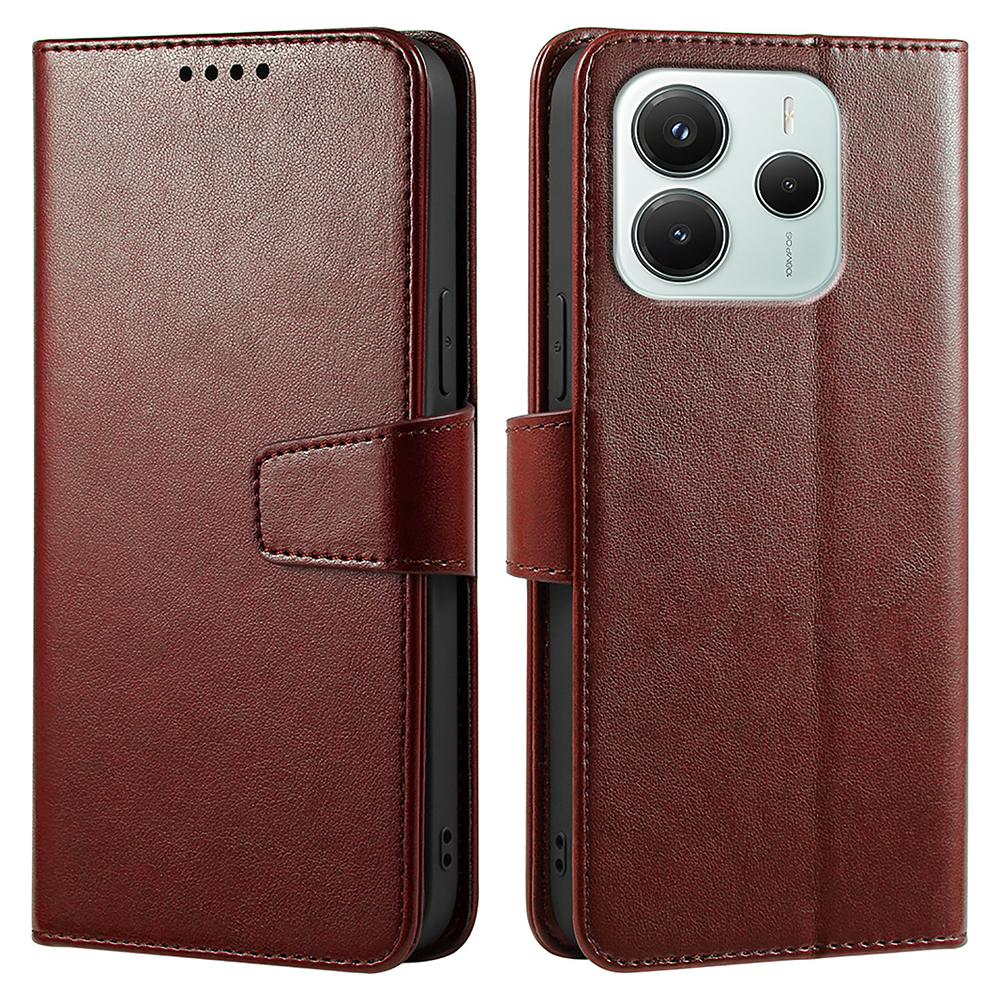 Для Xiaomi Redmi Note 14 4G (164,84мм) Чехол-подставка Держатель для карт Кошелек Кожаный чехол для телефона