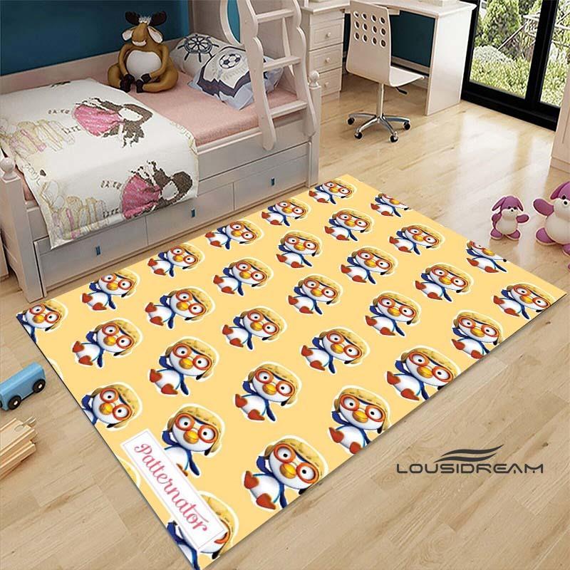2026Cartoon P-Pororo-Park Pattern Carpets 15 Sizes Living Room Bedroom Bedside Floor Mat Area Rug Kid's Room Play Mat Home Decor