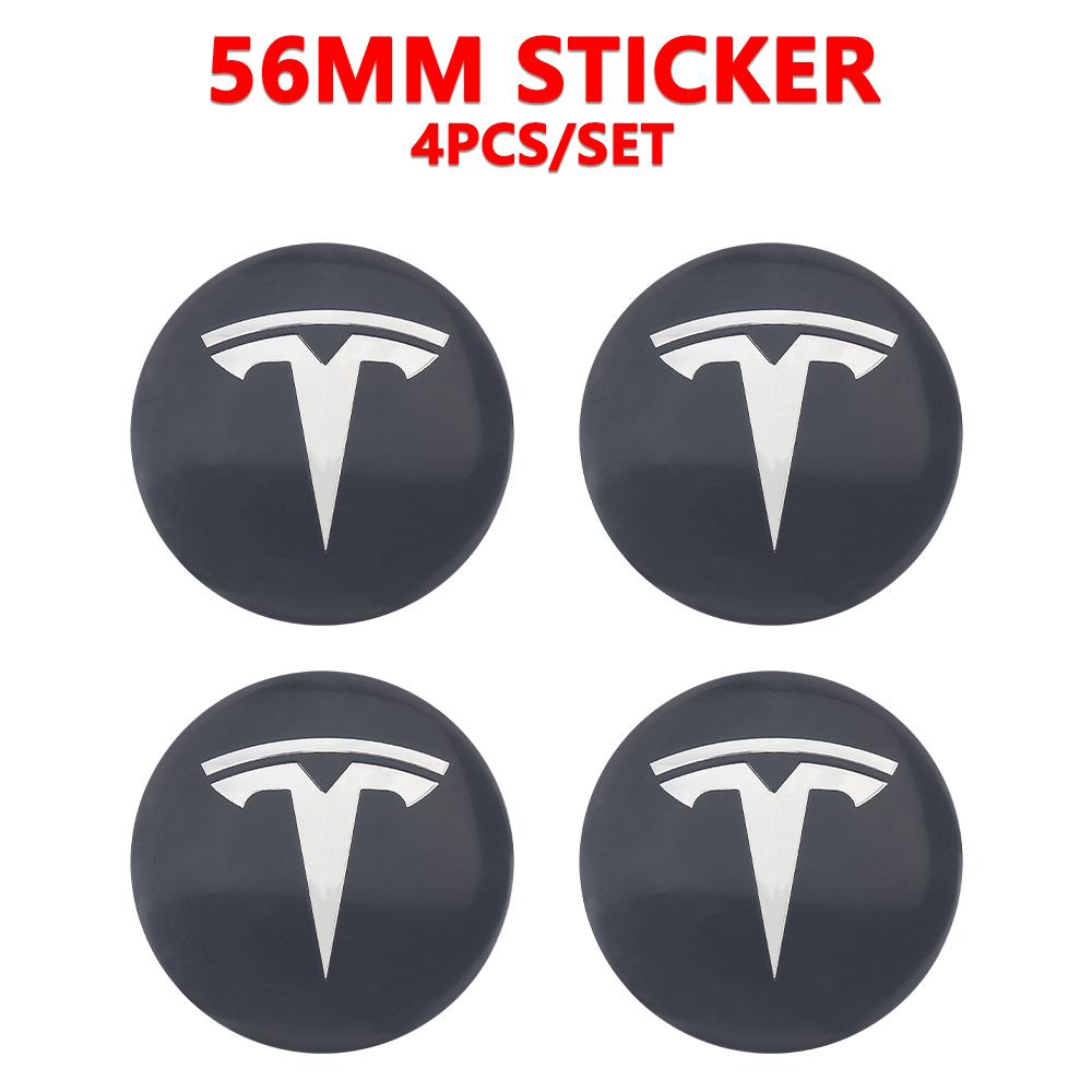 4Pcs 56mm Car Wheel Center Hub Caps Emblem Sticker for For Tesla Model 3 Y S X 2021 Roadster Cybertruck Juguete WYE K80 SpaceX
