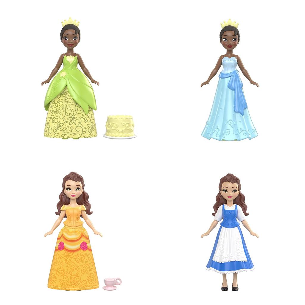 Mattel Disney Princess Dream Fashion Set Doll Set of 6 with Dress Up Play 3 Years Old and Up Multi HPD51 (Mini Accessories) Doll/House Play/Pretend