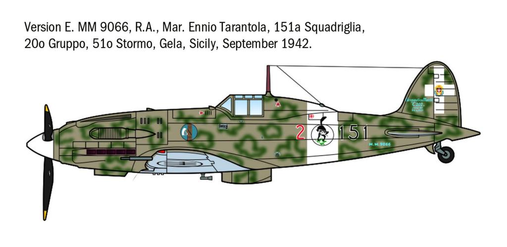 Italeri 1/72 WWII Итальянский Macchi MC.202 Folgore Ас Пластиковая Модель IT1481 (Самолет)