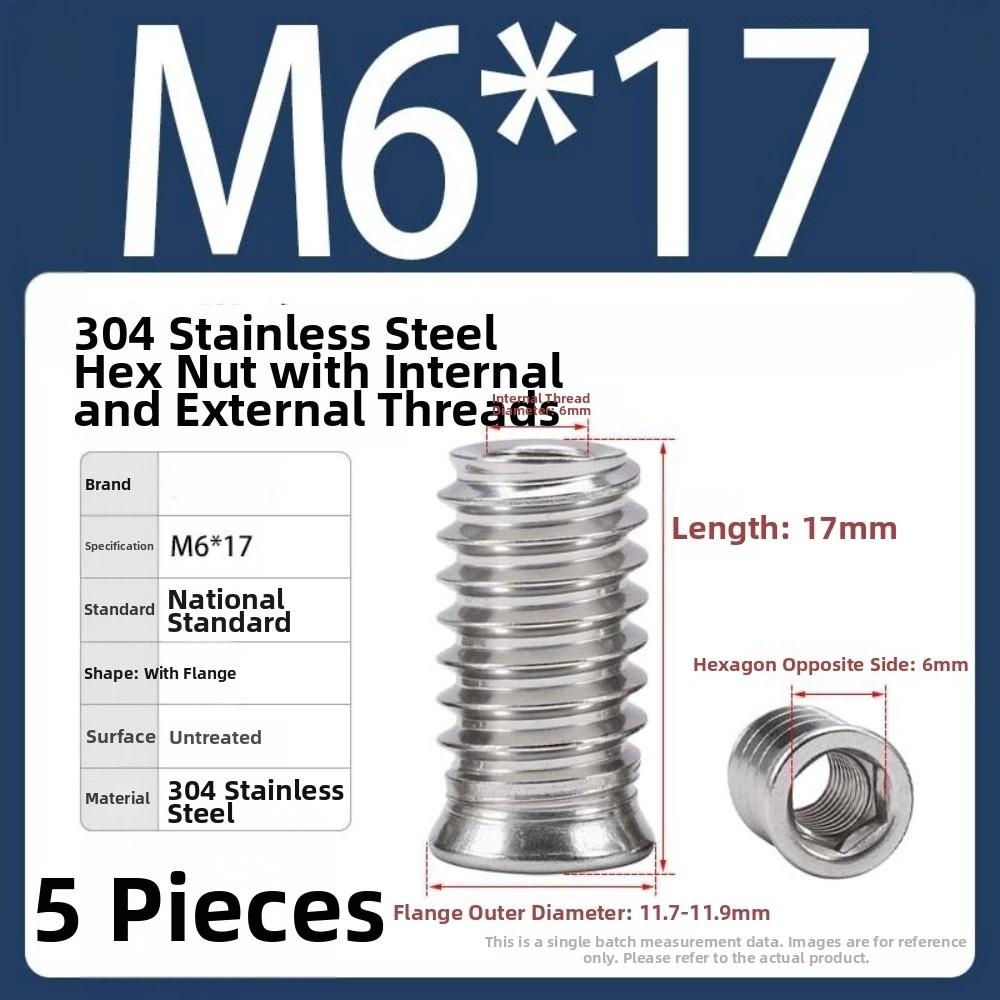 Stainless Steel Insert Nuts M3 M4 M5 M6 M8 Threaded Insert Nuts For Wood Furniture