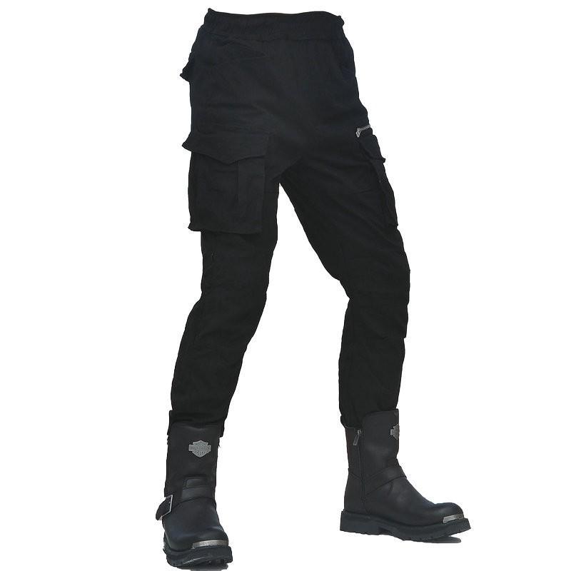 Mens Motorcycle Riding Pants Tactical Workwear Style With Multi Pockets Reinforced Knee Protection Outdoor Motorbike