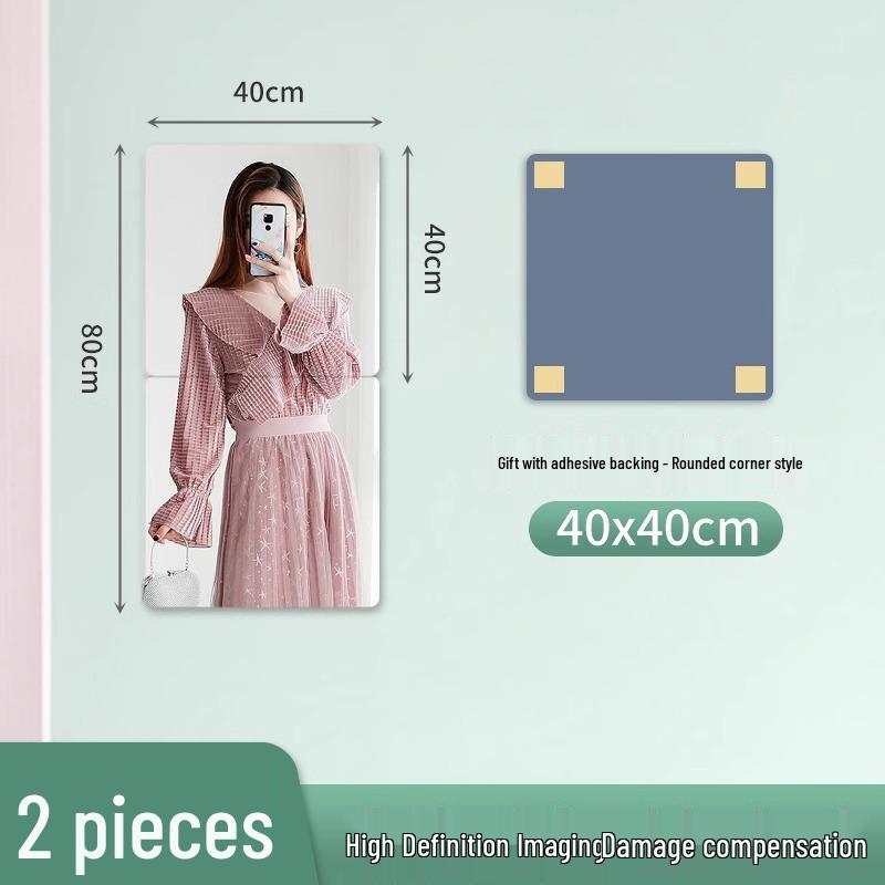 Акриловая наклейка-зеркало на всю стену с самоклеящейся основой для ванной комнаты или дверцы шкафа