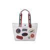 Coach X Marvel Collaboration Jes 33 Badge Decorated Monogram Coated Canvas And Leather Tote Bag Women Tote Bags White 2539-SVCAH