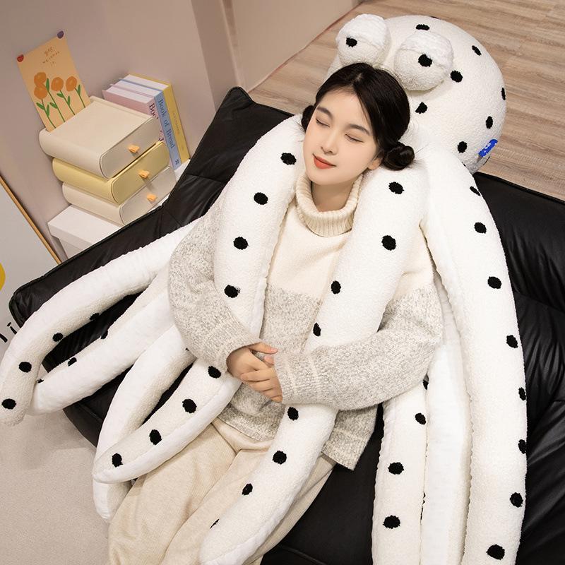 Супер милая и забавная кукла-осьминог в горошек, большая кукла-осьминог, подушка, плюшевая игрушка, креативный подарок