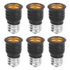 6Pcs E12 To E14 Adapter Converter E14 To E12 Light Bulb Adapter for Garages Bedrooms Living Rooms
