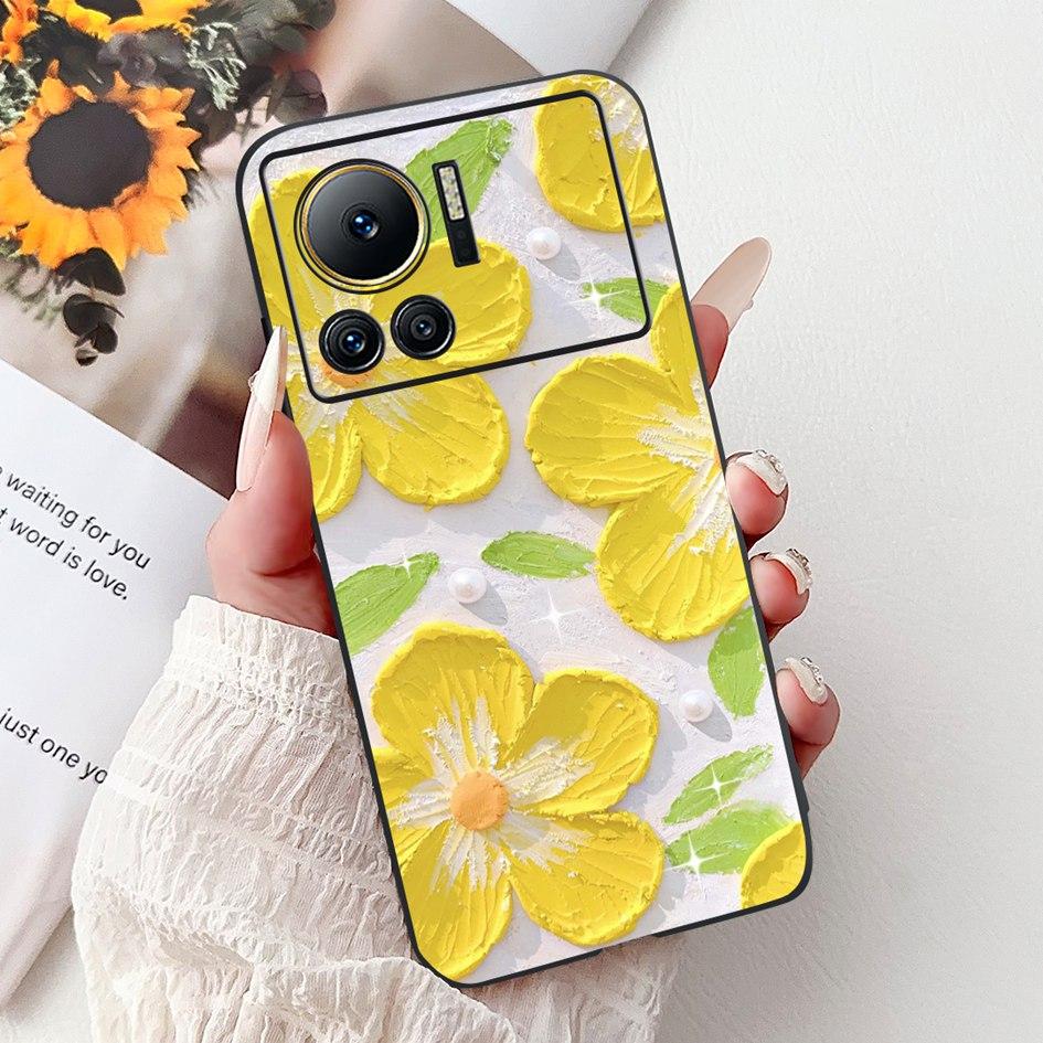 Для Infinix Note 12 VIP Чехол X672 Чехол Новый Стильный Цветок Бабочка Мягкий Силиконовый Чехол для Телефона Для Infinix Note 12i X6819 Бампер