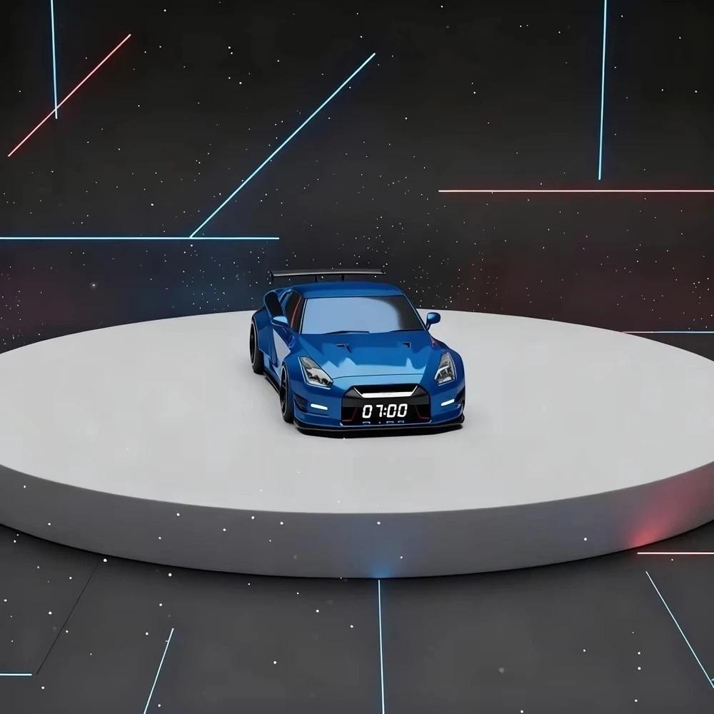 Новый светодиодный дисплей Гиперкар Будильник Форма Суперкара Портативный Новинка Будильник Креативные Цифровые Часы для Автолюбителей