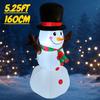 Надувной снеговик 5,25 фута в цилиндре и шарфе, игрушка, рождественское украшение для двора, праздничный подарок, светодиодная подсветка, рождественские товары, домашний декор, украшение