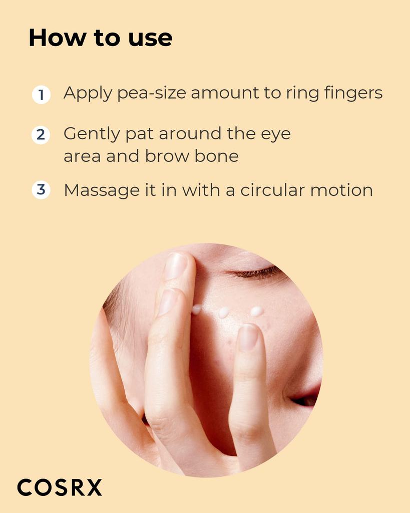 COSRX Snail Peptide Eye Eye Snail Mucus Filtrate Peptide No Dry Skin Basic Korean Cosmetics Cream, Snail, Care, Moisturizing, Hydration, Nutrition,