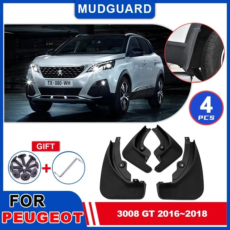 Брызговики для Peugeot 3008 GT 4008 2016 ~ 2022 2017, брызговики, брызговики, автозапчасти, колеса, автомобильный чехол, аксессуары