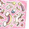 8 Листов/Набор Мультяшный Кавайный Единорог Горячее тиснение Блестящий ПВХ Прозрачные Наклейки для Детского Скрапбукинга Блокнота Украшения