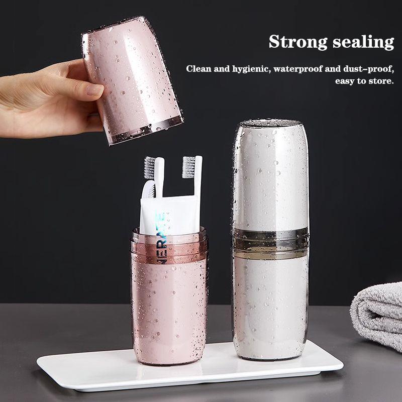 Коробка для хранения зубных щеток на 2/4 стакана, портативный стакан для полоскания рта, коробка для хранения зубной пасты, дорожные туалетные принадлежности, портативный стакан для зубной щетки