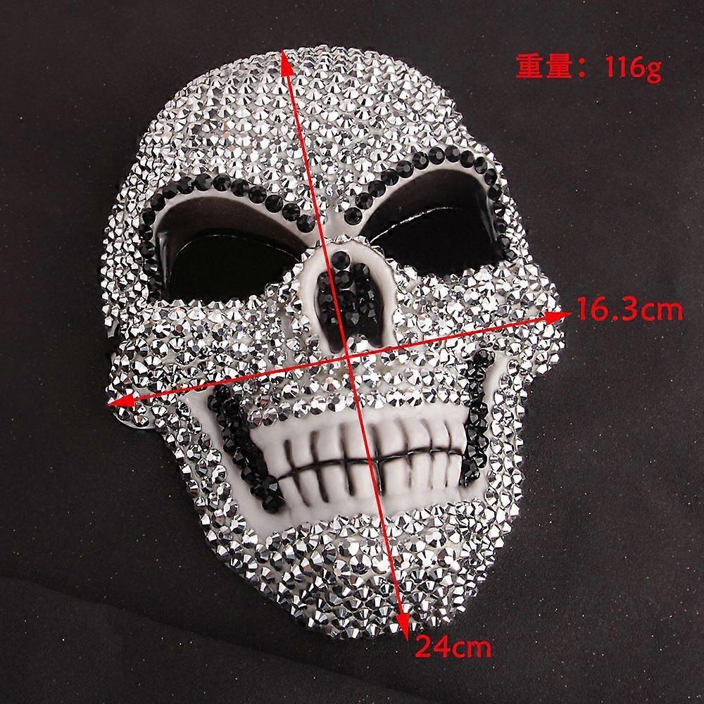 Diamond-Studded Skull Mask - Stylish Mask for Halloween Parties