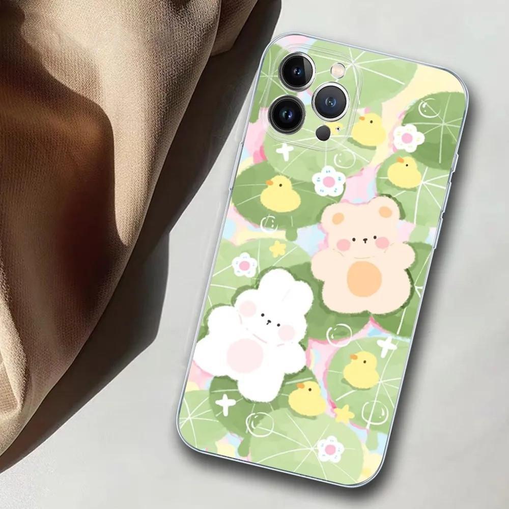 Чехол для мобильного телефона iPhone15 Pro, милые кролики и их друзья, чехол для мобильного телефона, присланные фотографии.