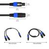 Speaker Cable 1 Male to 2 Female Speak on Splitter Cable Professional Sound Cord Speaker Cable Wire with Twist Lock