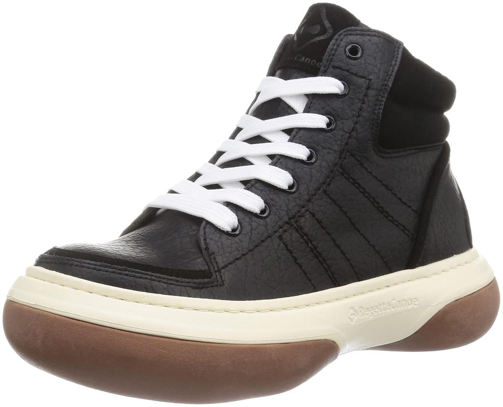 Обувь унисекс Fritzmo High Cut Shoes Lace Up Strap Shoes Толстая подошва EVA Flat Удобно ходить Легко носить Меньше усталости Комфорт Сделано в Японии Черный см 3E