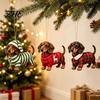 Holiday Seasonal Home Accents 2026 Dachshund Advent Calendar, 24 Days Dog Collectible Surprises with 2D Christmas Tree Hanging Collectibles