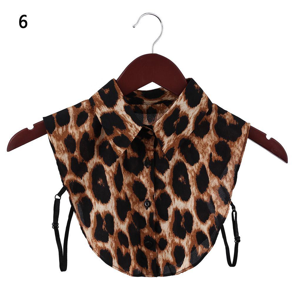 Lapel Leopard Grain Classic Cowboy Clothes Accessories Blouse False Collar Shirt Fake Collar Cotton