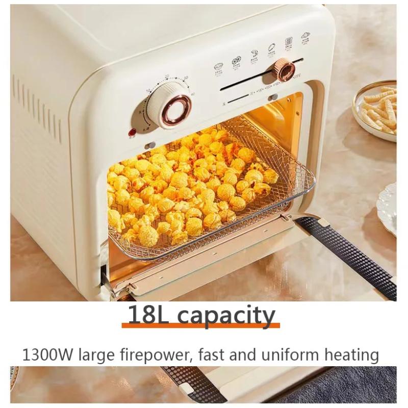 18L Electric Oven, Multi-functional Air Fryer and Oven Combination, Fully Automatic Frying and Baking