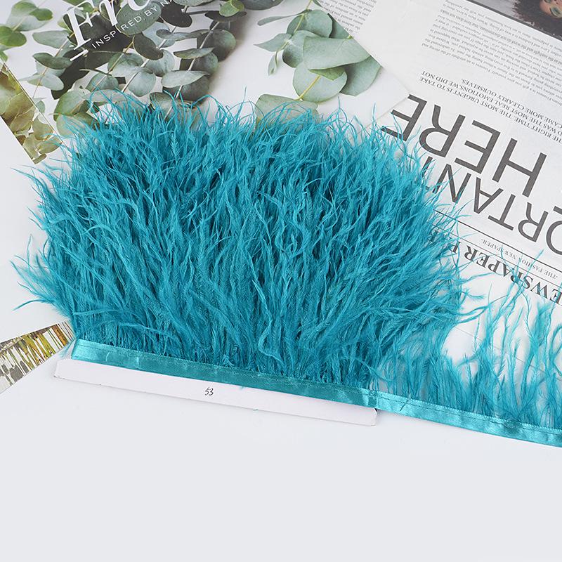 8-10Cm Ostrich Feather Wedding Dress Diy Performance Clothing Accessories Feather Tassel Including Webbing