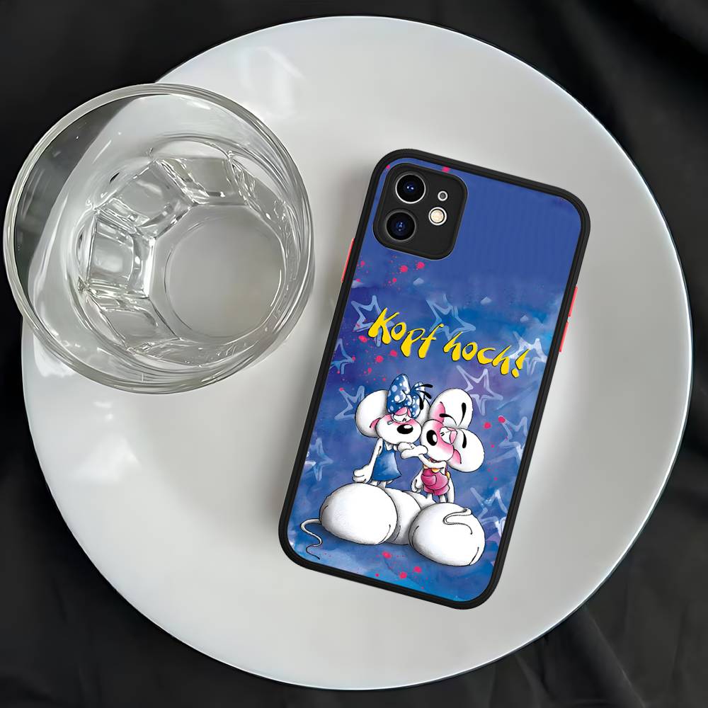 Cartoon D-Diddl For IPhone 11 12 13 14 15 16 Pro Max Plus Matte Translucent Phone Cover