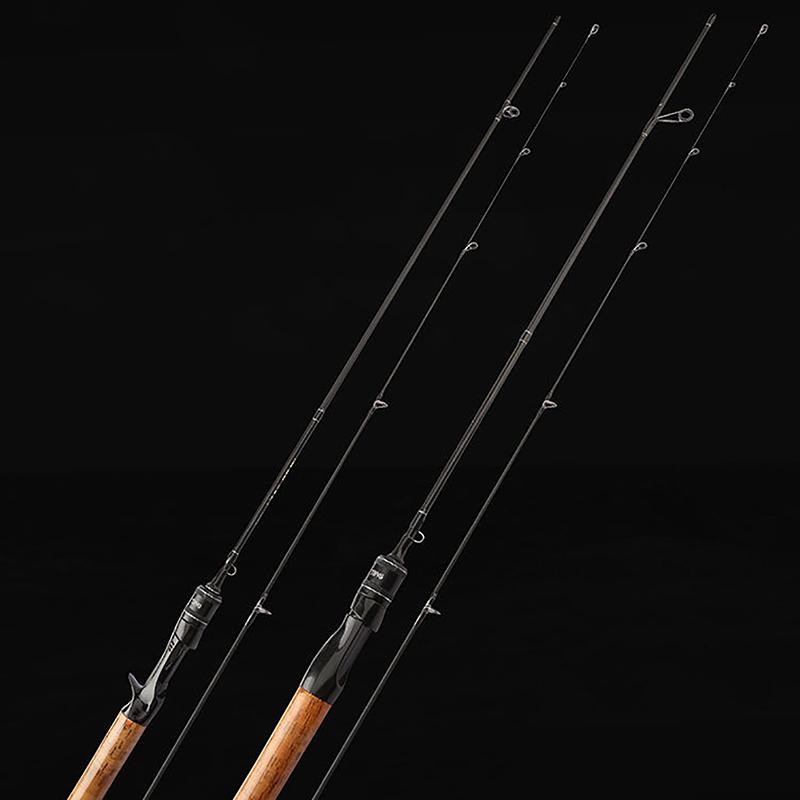 Ultra-Light Fishing Rod Carbon Fiber Spinning/Casting Lure Pole Bait Wt 1.5-9G Line Wt 3-6Lb Wood Handle Fast  Fishing Rods