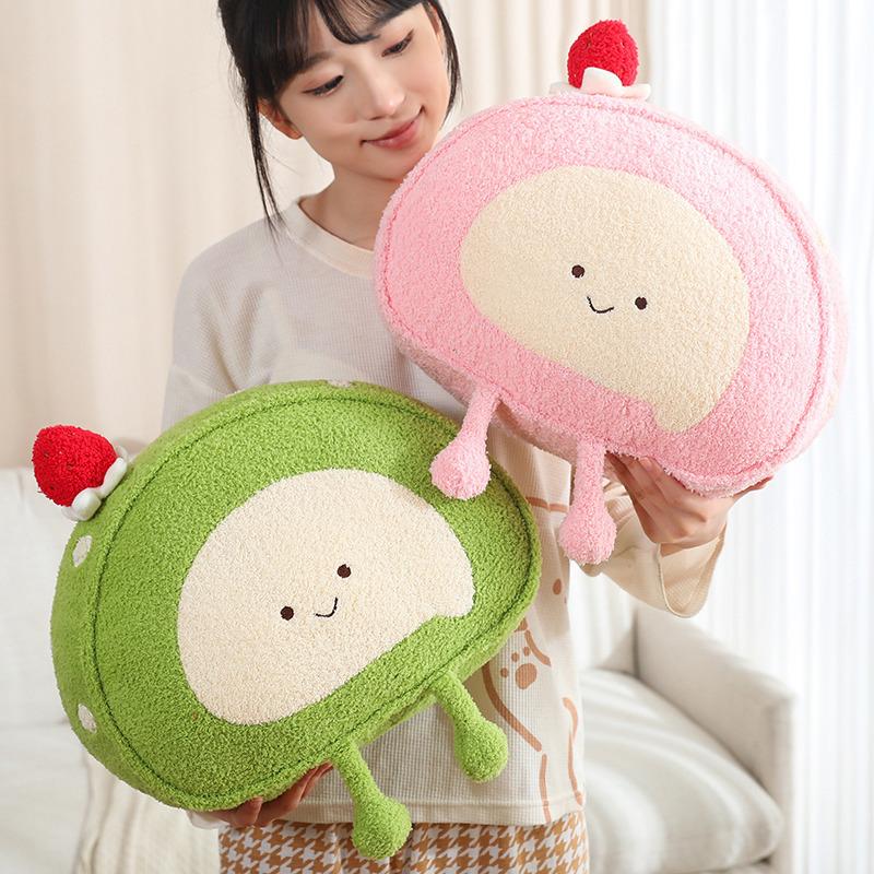 Cartoon Soft Swiss Roll Pillow Plush Toy Cake Doll Home Sofa Pillow Cushion Girl Ragdoll