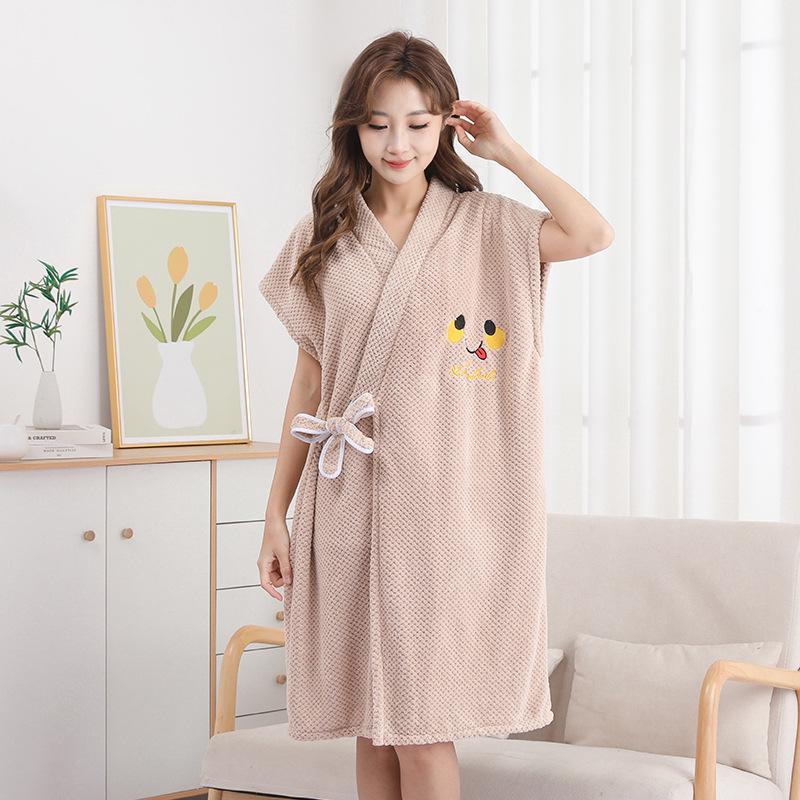 Женская быстросохнущая юбка для купания из кораллового флиса: Утолщенное, мягкое, впитывающее воду, удобное банное полотенце для весны и осени