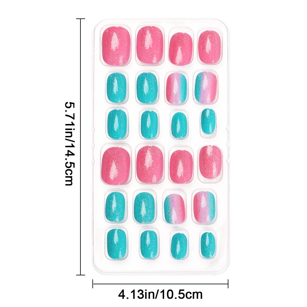 Детский искусственный маникюрный инструмент, пресс для ногтей, детские накладные ногти, накладные ногти, носимые кончики ногтей